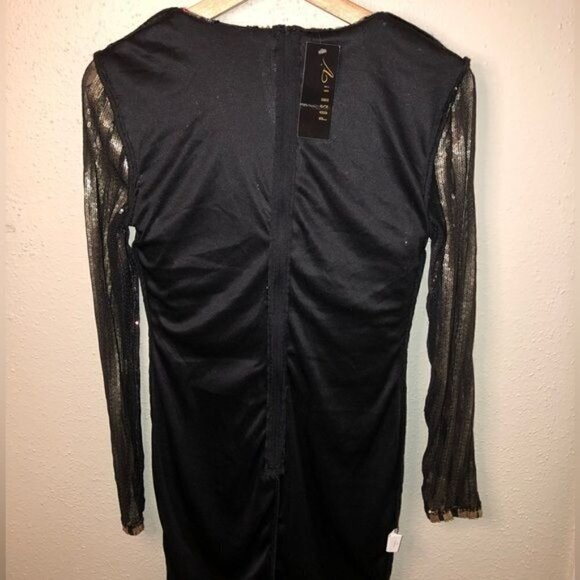 Sequin Fully Lined Sleeve Corset Dress - Picture 8 of 15